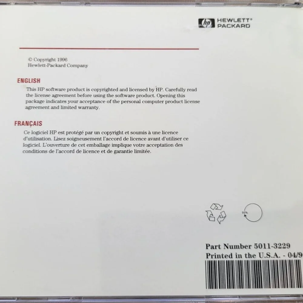 Vintage - HP Applications Software Recovery CD-ROM for Vectra 500, 1996